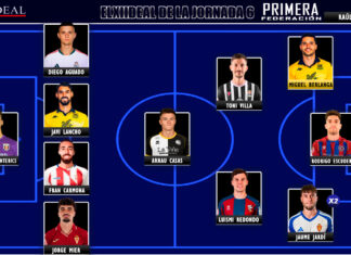El Once Ideal de la jornada 6 en Primera Federación 26/27 El Once Ideal de la jornada 6 en Primera Federación 26/27