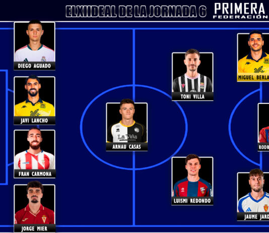El Once Ideal de la jornada 6 en Primera Federación 26/27 El Once Ideal de la jornada 6 en Primera Federación 26/27