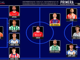 El Once Ideal de la jornada 7 en Primera Federación 26/27 El Once Ideal de la jornada 7 en Primera Federación 26/27