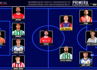El Once Ideal de la jornada 7 en Primera Federación 26/27 El Once Ideal de la jornada 7 en Primera Federación 26/27