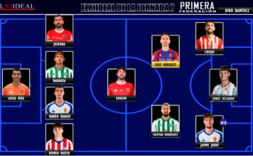 El Once Ideal de la jornada 7 en Primera Federación 26/27 El Once Ideal de la jornada 7 en Primera Federación 26/27