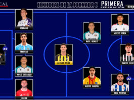El Once Ideal de la jornada 8 en Primera Federación 26/27 El Once Ideal de la jornada 8 en Primera Federación 26/27
