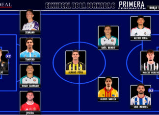 El Once Ideal de la jornada 8 en Primera Federación 26/27 El Once Ideal de la jornada 8 en Primera Federación 26/27