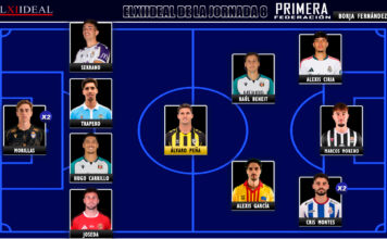 El Once Ideal de la jornada 8 en Primera Federación 26/27 El Once Ideal de la jornada 8 en Primera Federación 26/27