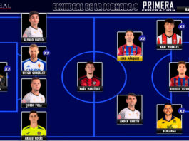 El Once Ideal de la jornada 9 en Primera Federación 26/27 El Once Ideal de la jornada 9 en Primera Federación 26/27