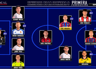 El Once Ideal de la jornada 9 en Primera Federación 26/27 El Once Ideal de la jornada 9 en Primera Federación 26/27