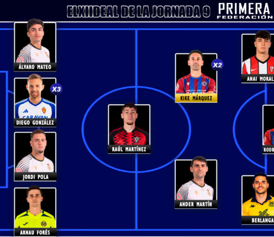El Once Ideal de la jornada 9 en Primera Federación 26/27 El Once Ideal de la jornada 9 en Primera Federación 26/27